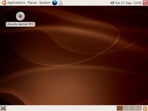 Screenshot of Ubuntu 6.06 on my PowerMac